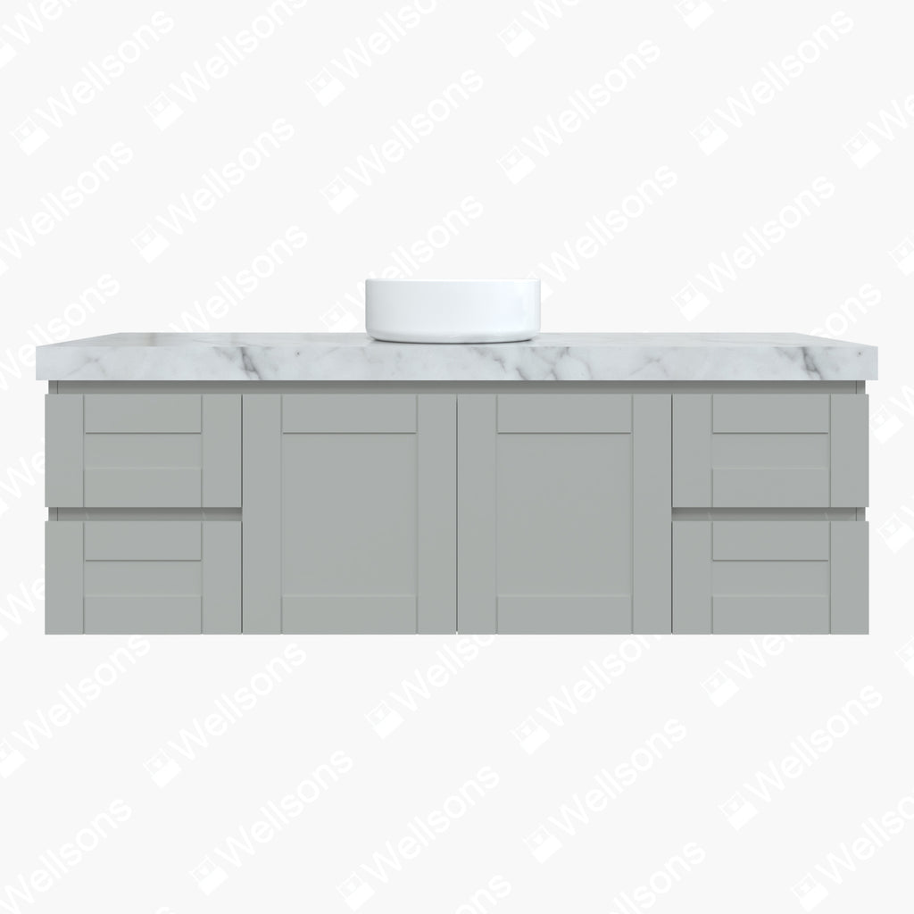 Timberline Victoria Wall Hung Vanity with Silksurface Freedom Top & Basin