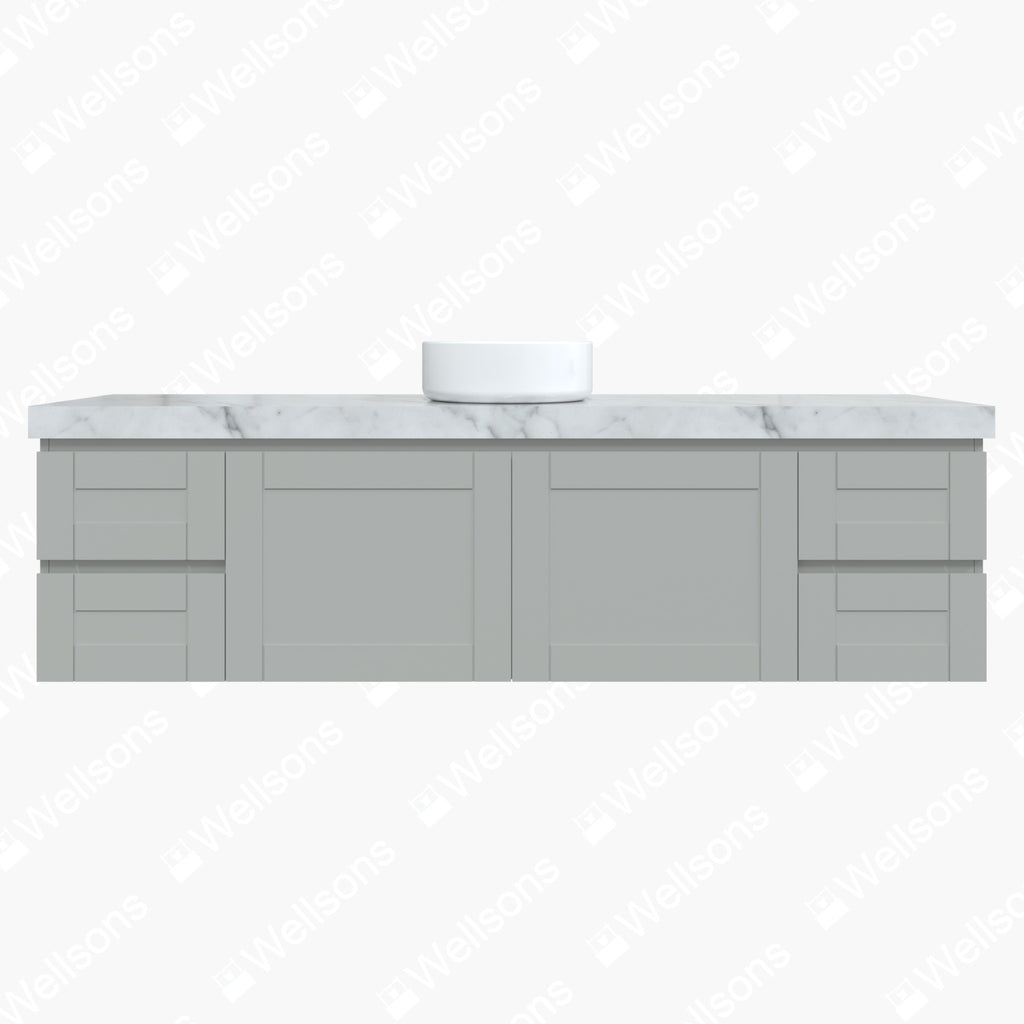 Timberline Victoria Wall Hung Vanity with Silksurface Freedom Top & Basin