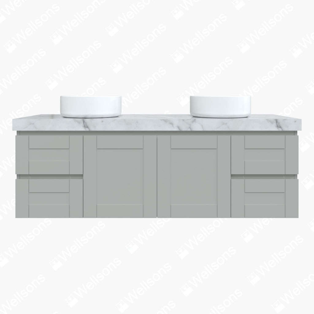 Timberline Victoria Wall Hung Vanity with Silksurface Freedom Top & Basin