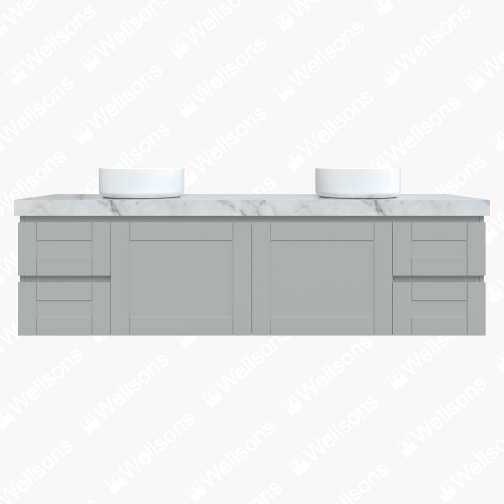 Timberline Victoria Wall Hung Vanity with Silksurface Freedom Top & Basin