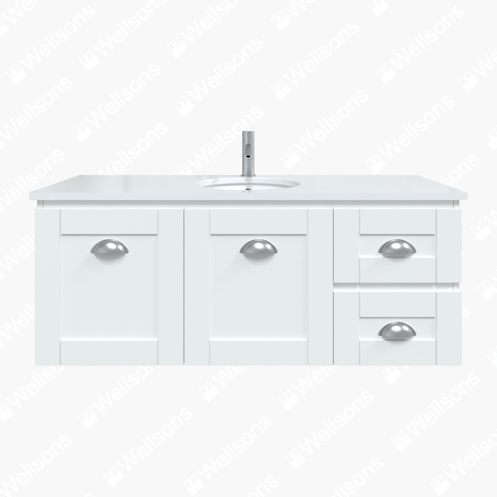 Timberline Victoria Wall Hung Vanity with Silksurface Top & Under Counter Basin