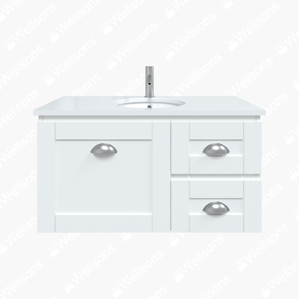 Timberline Victoria Wall Hung Vanity with Silksurface Top & Under Counter Basin