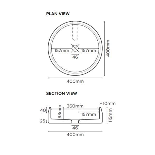 Nood Co Prism Circle Surface Mount - Ivory
