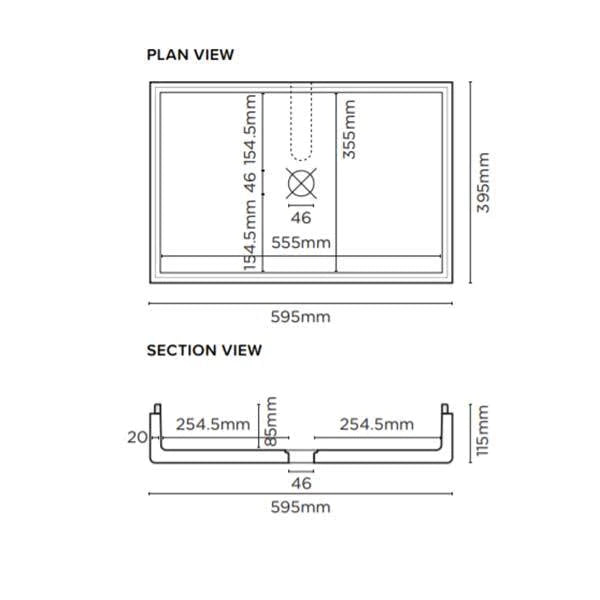 Nood Co Stepp Rectangle Surface Mount - Ivory