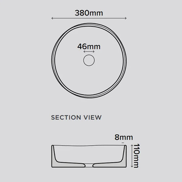 Nood Co Slip Basin Surface Mount - Charcoal