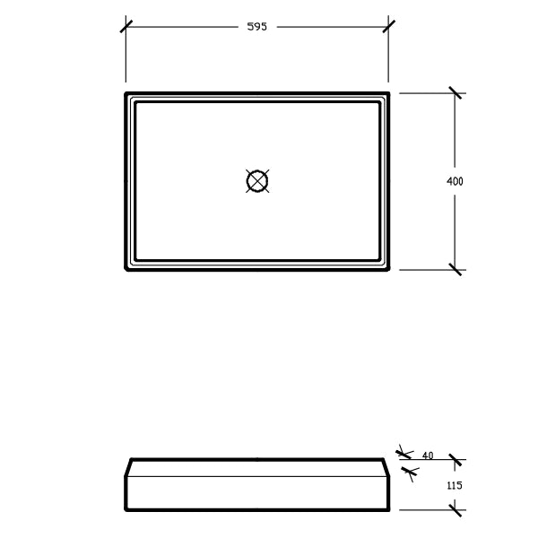 Nood Co Prism Rectangle Surface Mount - Clay