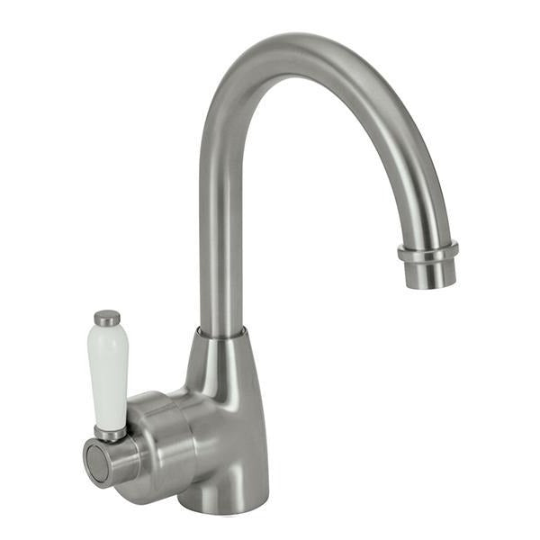 Fienza Eleanor Gooseneck Basin Mixer - Brushed Nickel