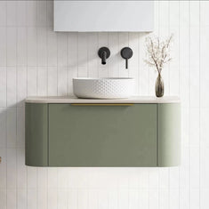 Timberline Santos Flat Panel Painted Wall Hung Vanity with Above Counter Basin