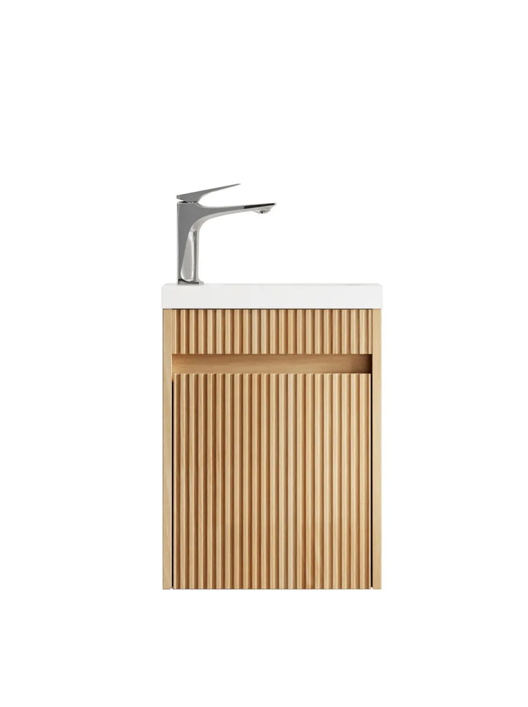 Otti Ensuite Vanity 400mm Woodland Oak Fluted Vanity