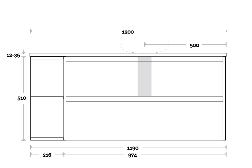 Marquis Avion Wall Hung Vanity