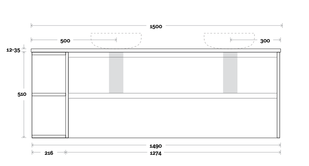 Marquis Avion Wall Hung Vanity