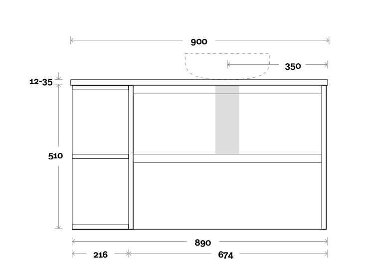 Marquis Avion Wall Hung Vanity