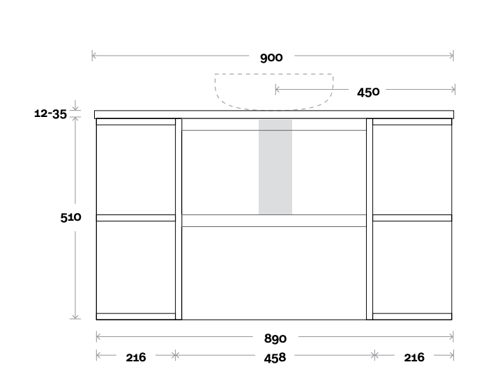 Marquis Avion Wall Hung Vanity