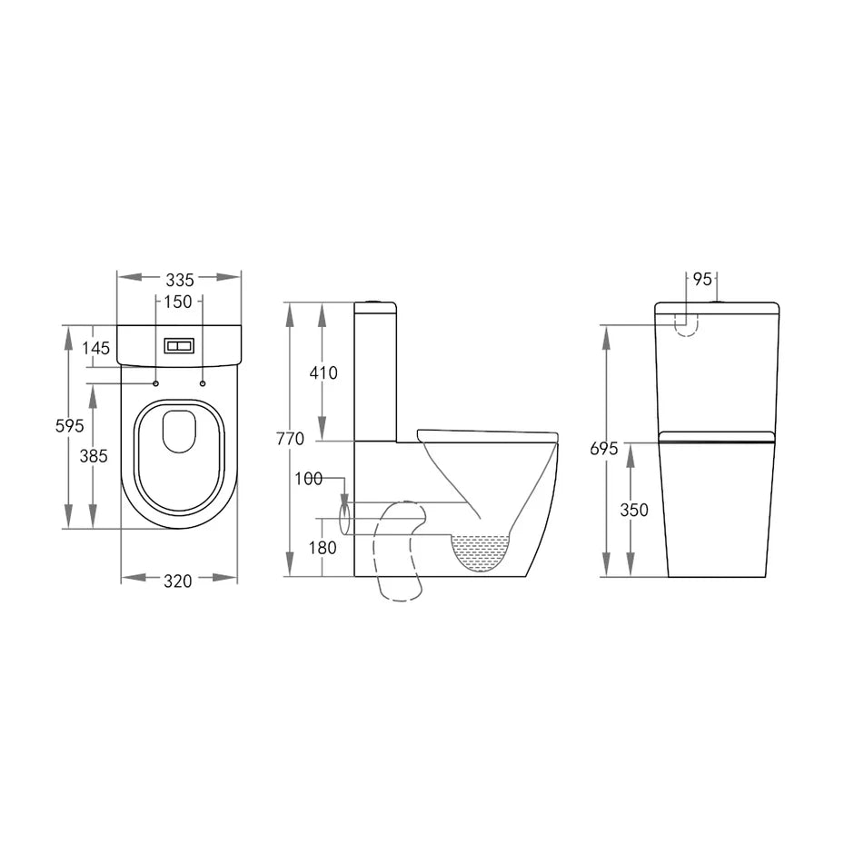 Marco Rimless Junior Gloss White Toilet Suite