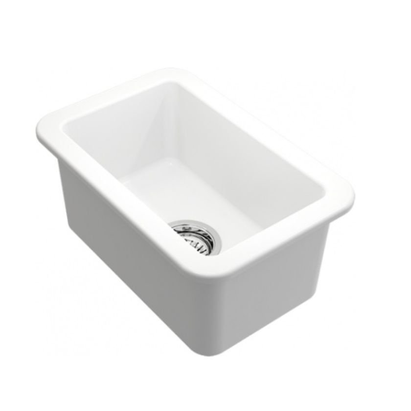 Turner Hastings Cuisine 30x46 Inset / Undermount Fireclay Sink - Matte White