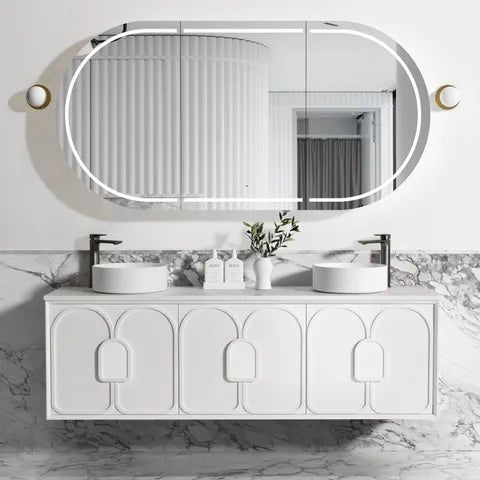 Otti Laguna Wall Hung Vanity - Satin White