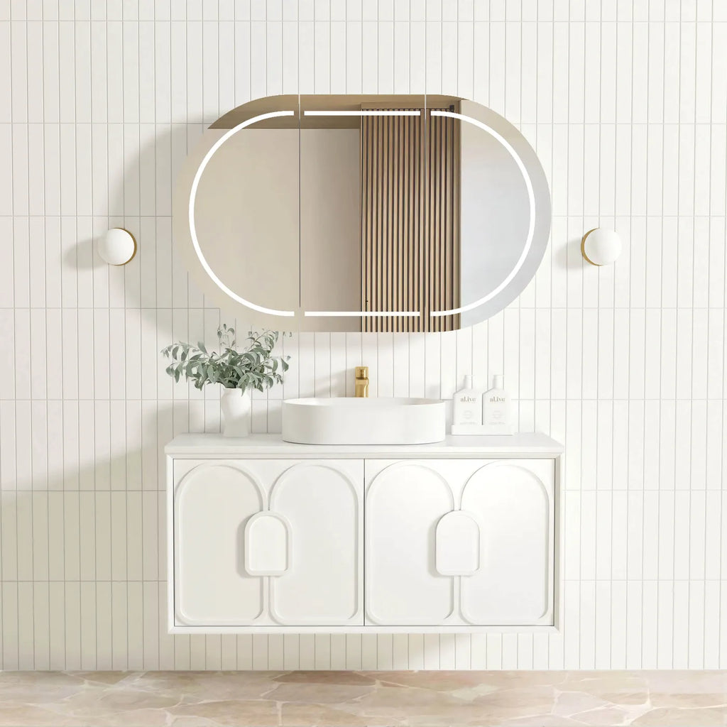 Otti Laguna Wall Hung Vanity - Satin White