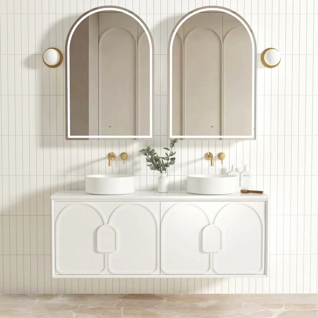 Otti Laguna Wall Hung Vanity - Satin White