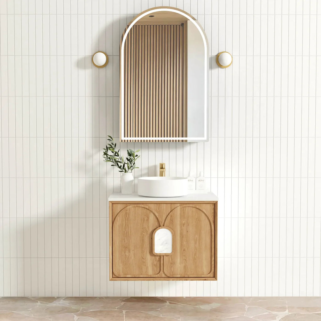 Otti Laguna Wall Hung Vanity - American Oak