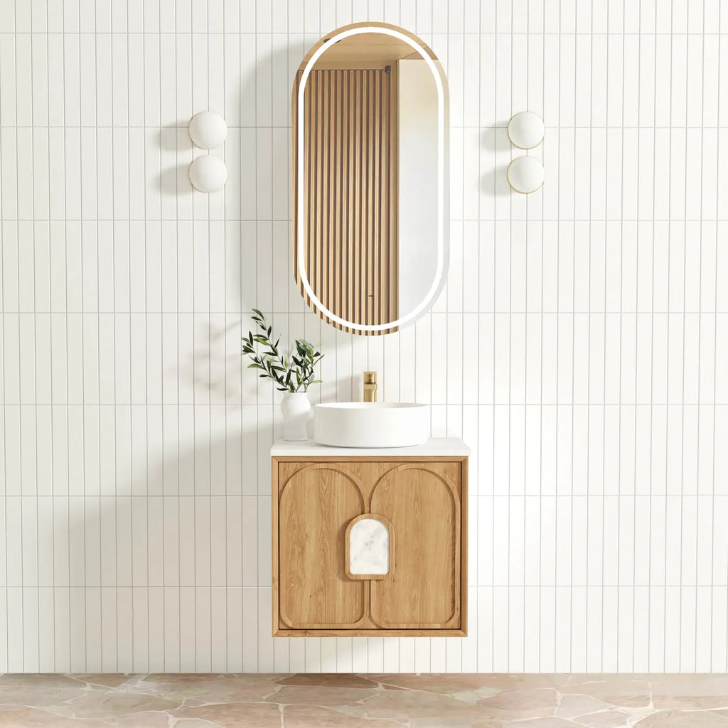 Otti Laguna Wall Hung Vanity - American Oak