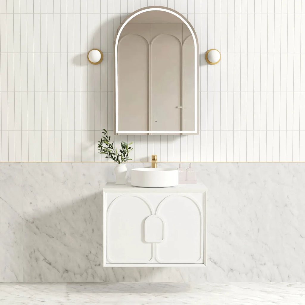 Otti Laguna Wall Hung Vanity - Satin White