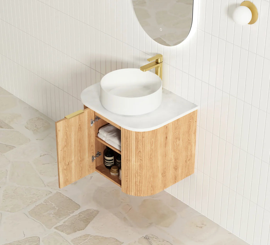 Otti Bondi Wall Hung Vanity - Woodland Oak Fluted