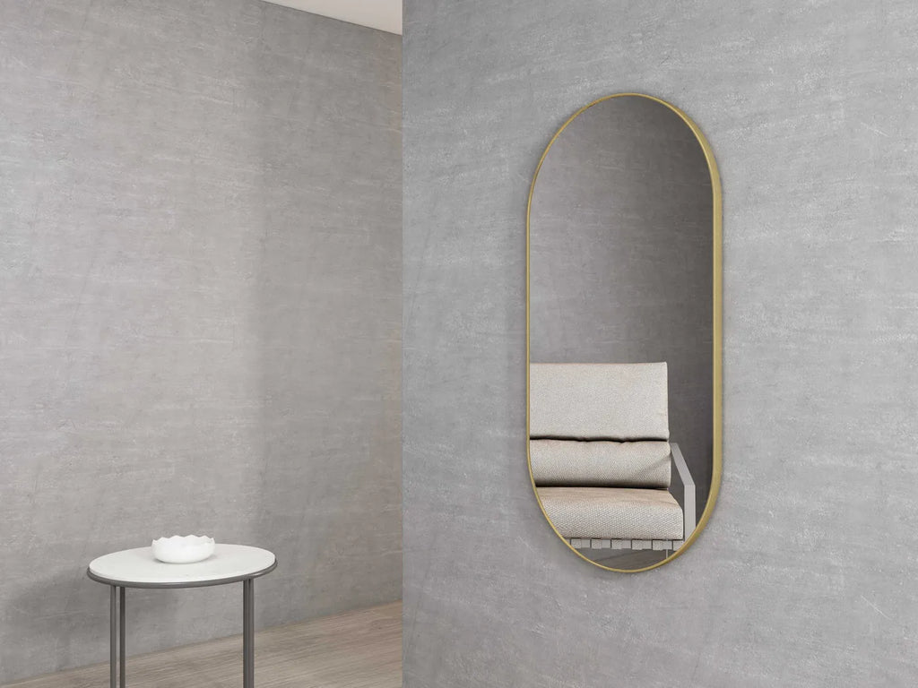 Otti Noosa Oval Shape Mirror - Gold Metal