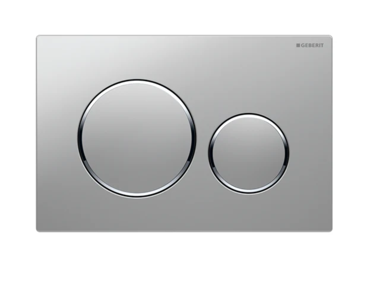 Geberit Sigma20 Dual Flush Button - Matte Chrome Plate with Chrome Tri ...