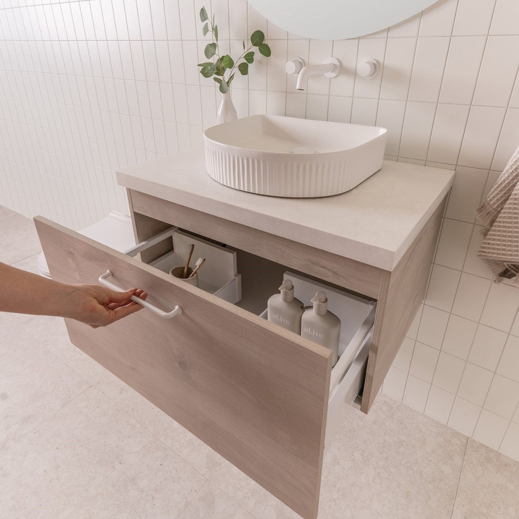 ADP Glacier Full Depth All Door Slim Wall Hung Vanity - Pro