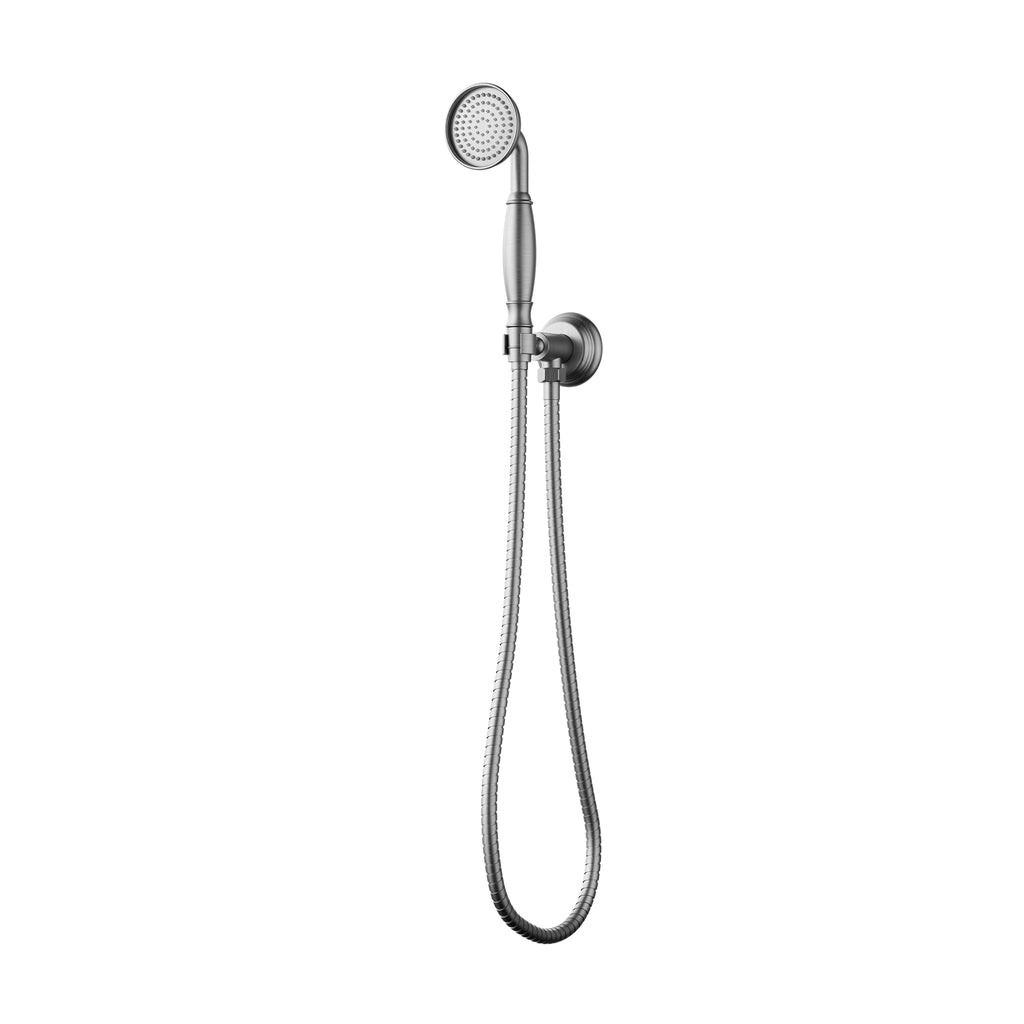 Ikon Clasico Hand Shower On Wall Outlet Bracket - Brushed Nickel