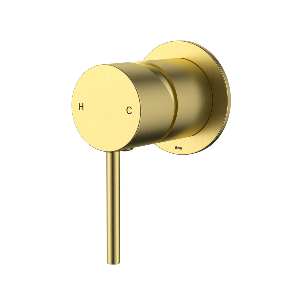 Hali Wall Mixer with 60mm Cover Plate - Brushed Gold