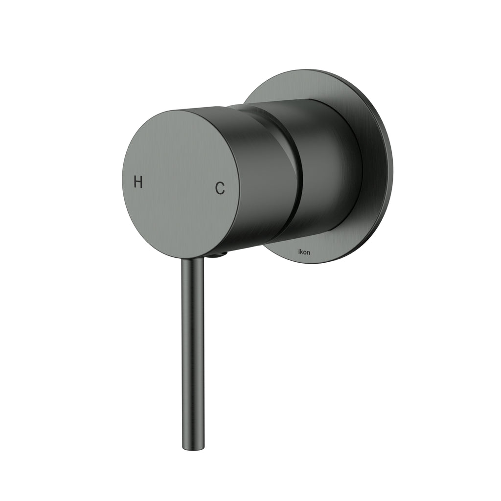 Hali Wall Mixer with 60mm Cover Plate - Gunmetal