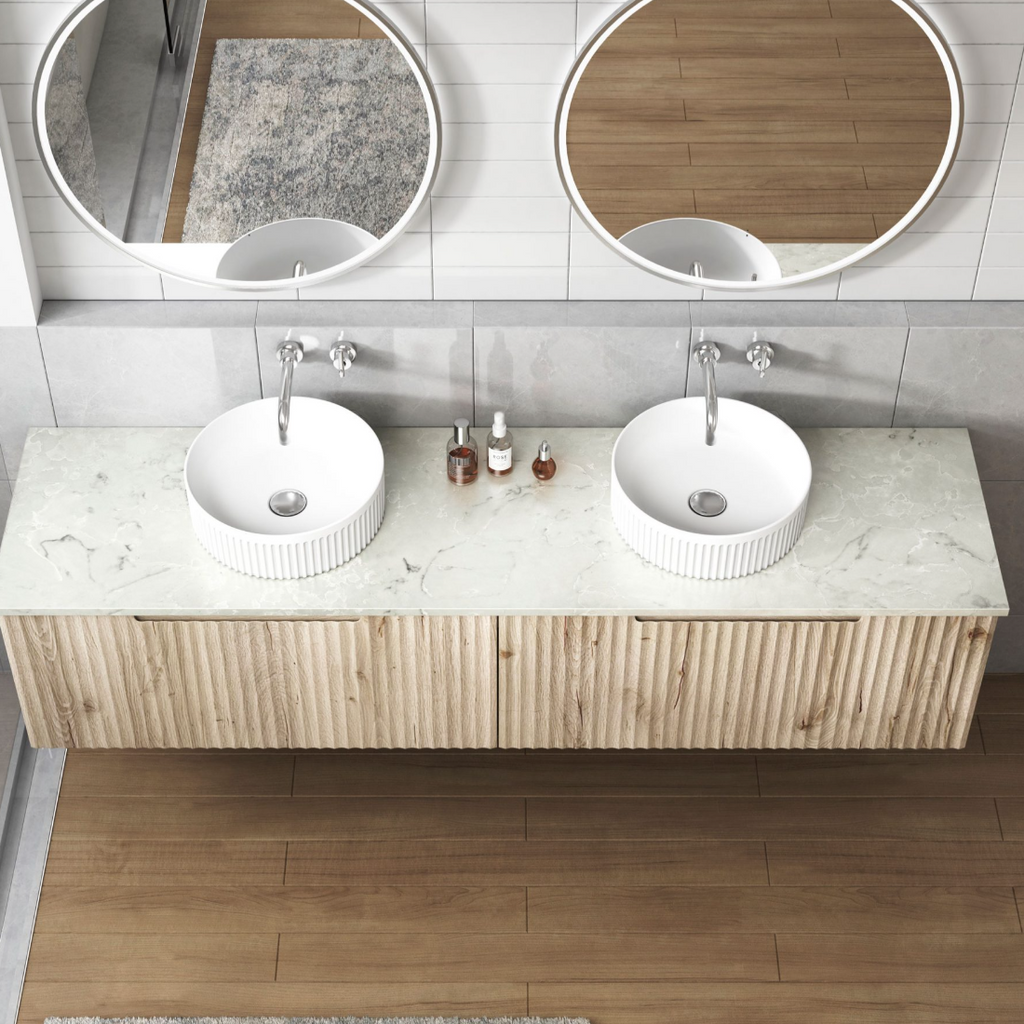 Aulic Lilac Fluted Above Counter Basin