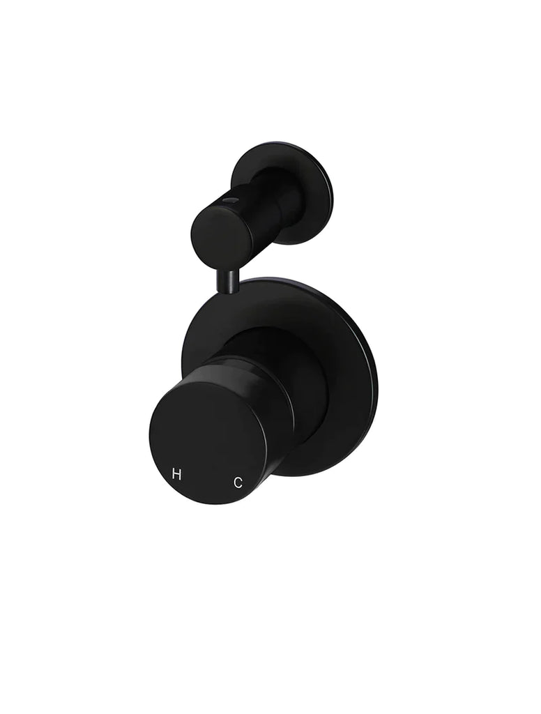 Meir Round Wall Mixer Diverter Finish Only - Matte Black