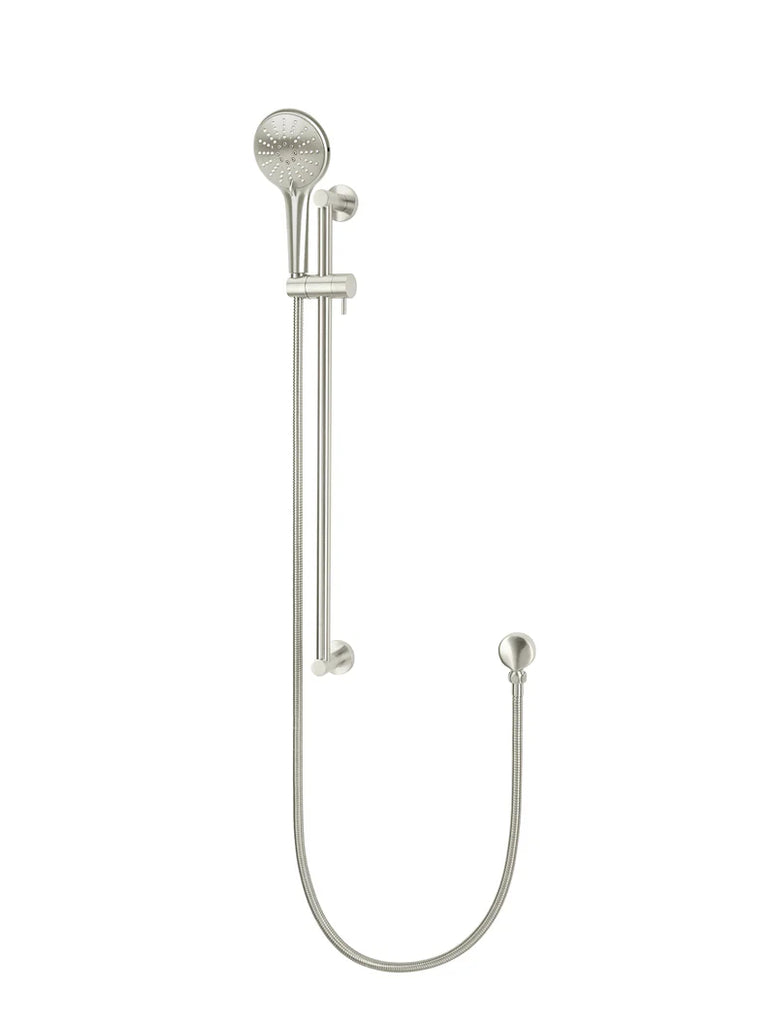 Meir Round Shower On Rail Column - Brushed Nickel