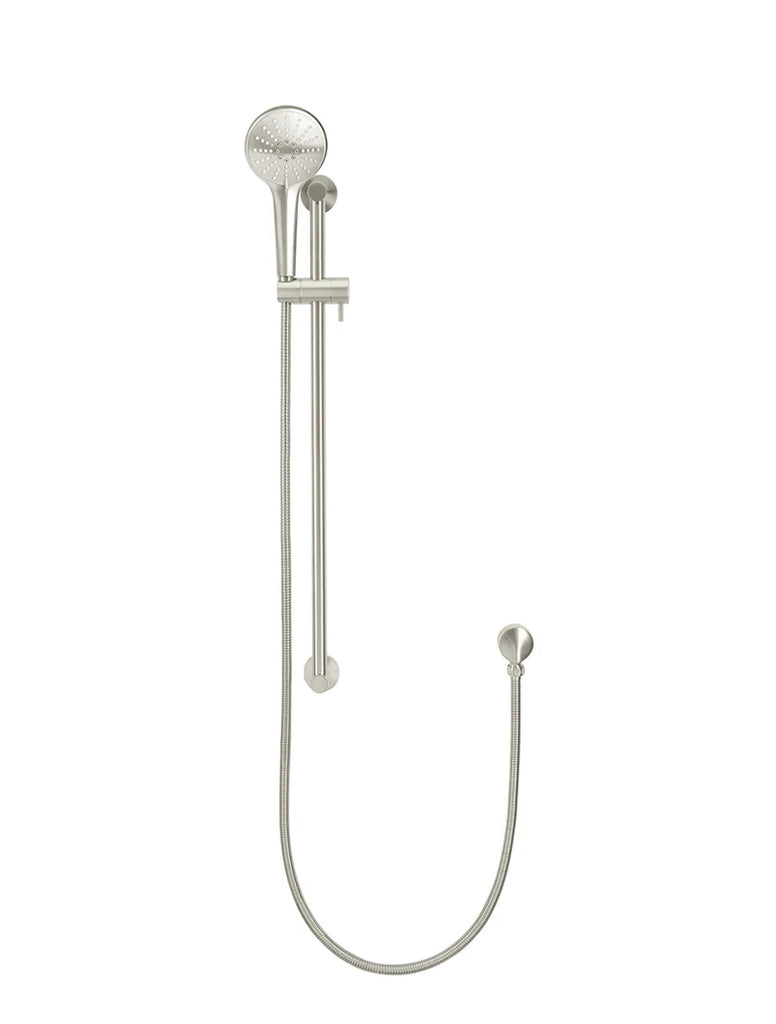 Meir Round Shower On Rail Column - Brushed Nickel