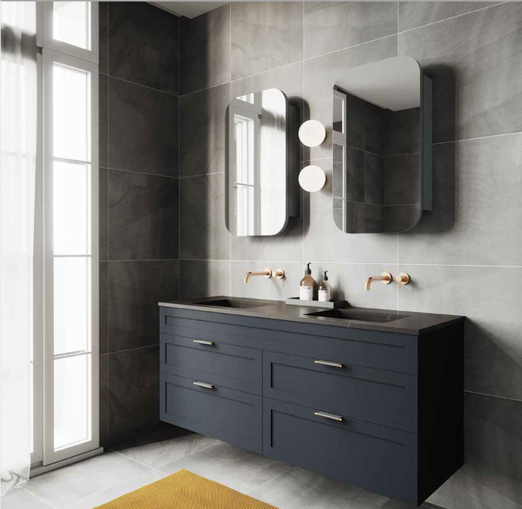 Rifco Newport Wall Hung Vanity with Caesarstone Top & Basin