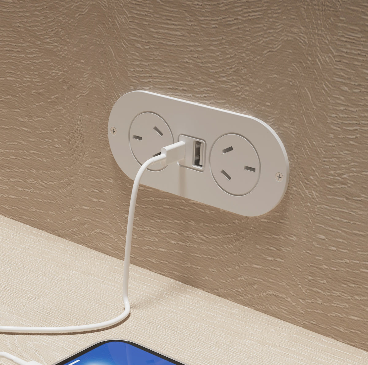 In Drawer Power Point Round White – Wellsons