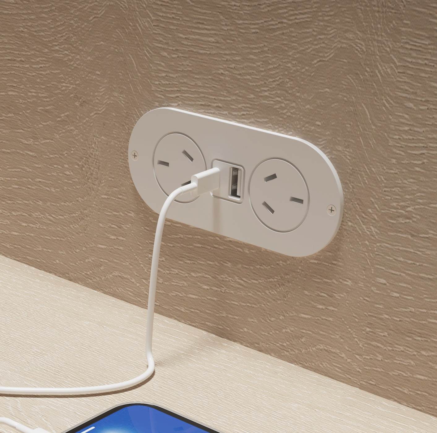 In Drawer Power Box In Drawer Power Point Round White – Wellsons