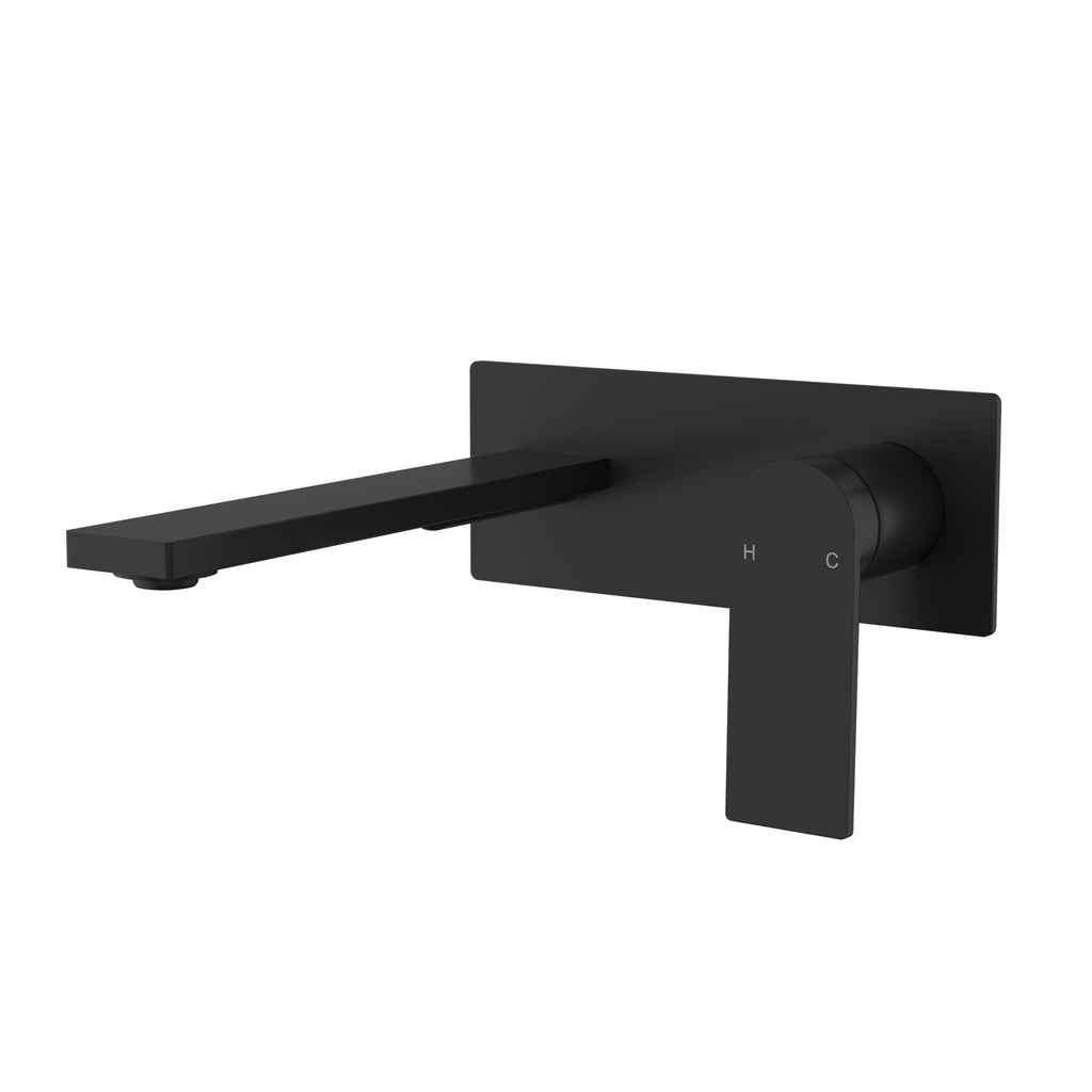 Serena Ruki Wall Basin Mixer/Bath Spout - Matte Black