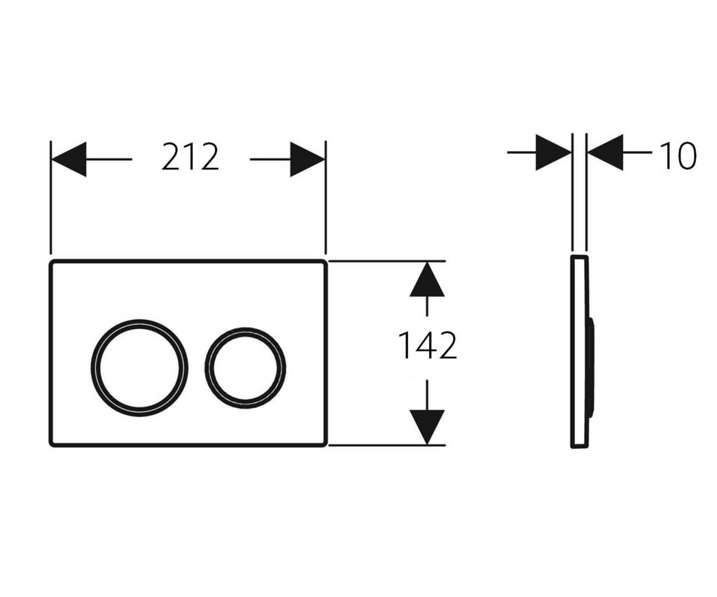 Geberit Kappa21KJ Round Button Flush Plate White Chrome Trim