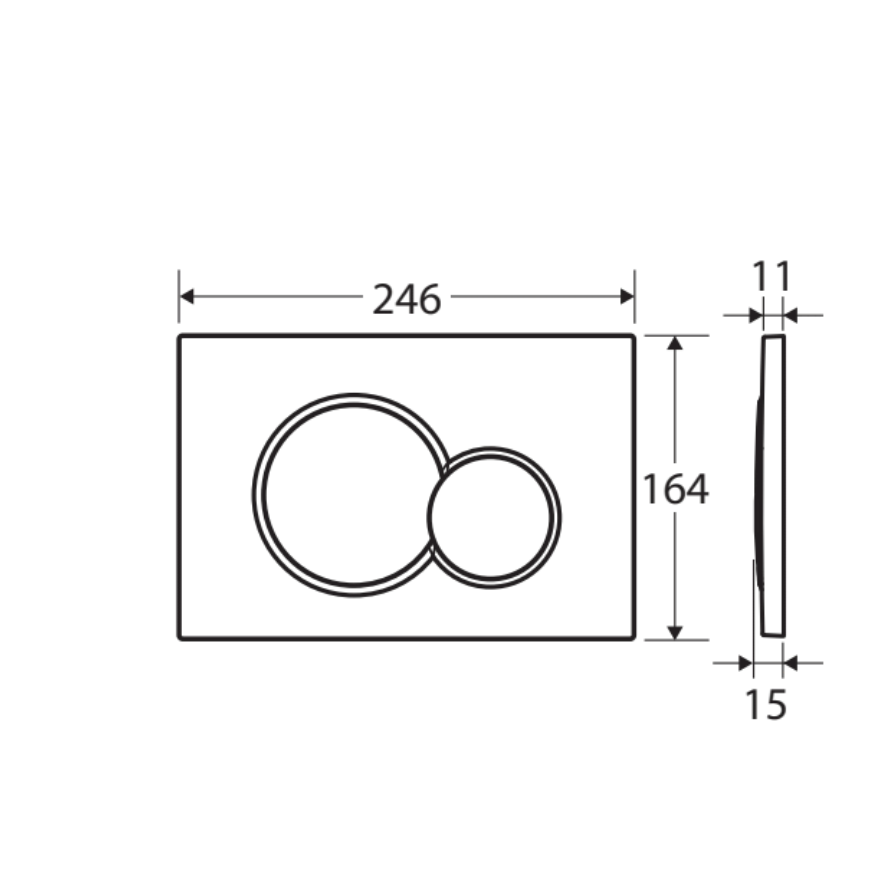 Fienza Round Flush Buttons for Geberit Sigma - Urban Brass