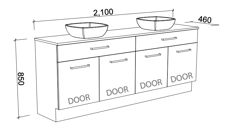 Timberline Taylor Floor Standing Vanity with SilkSurface Top & Basin