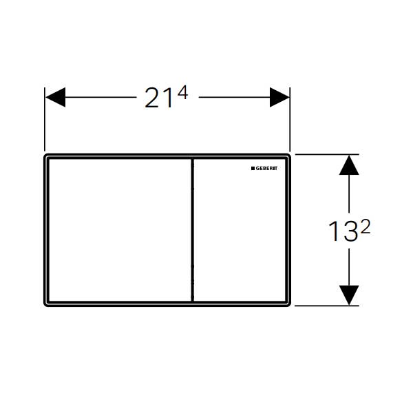 Geberit Sigma60SJ Dual Flush Plate Black Glass