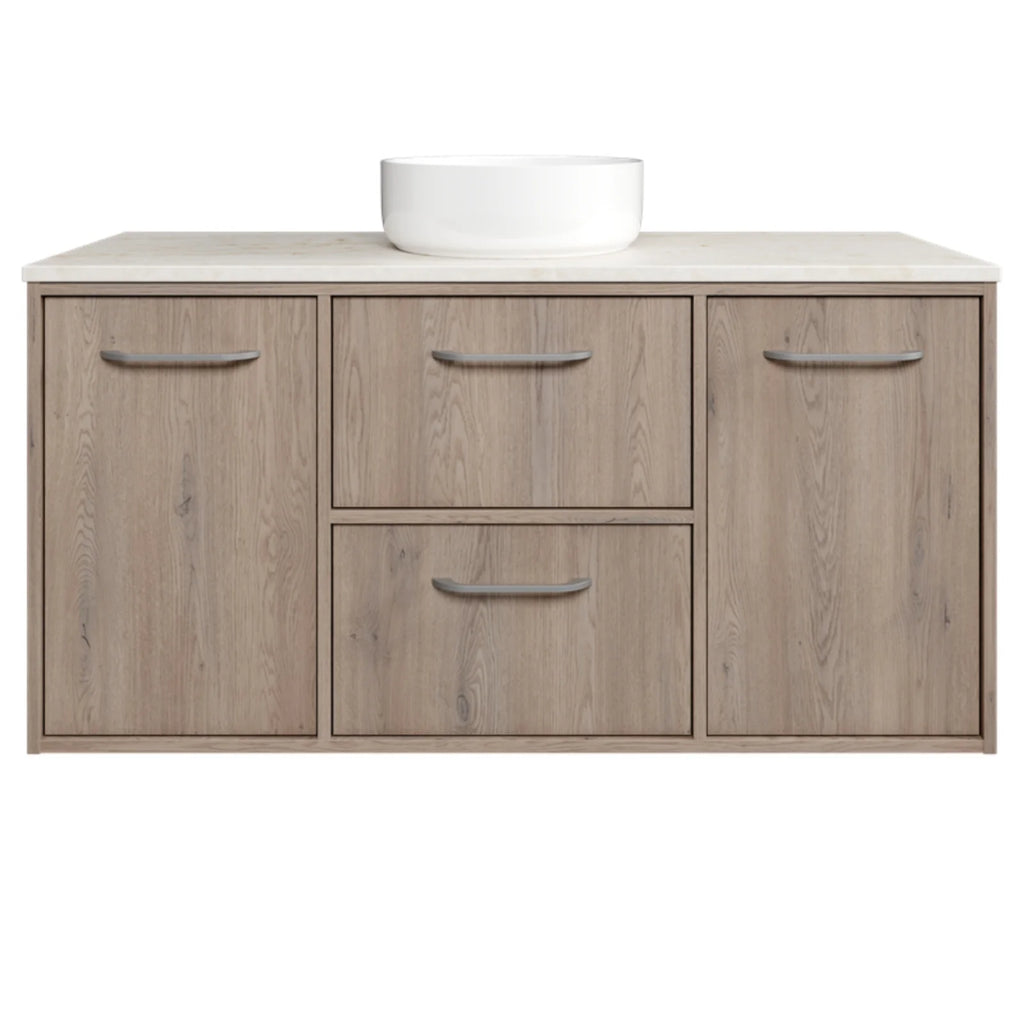 Timberline Takano Wall Hung Vanity with SilkSurface Top and Above Counter Basin