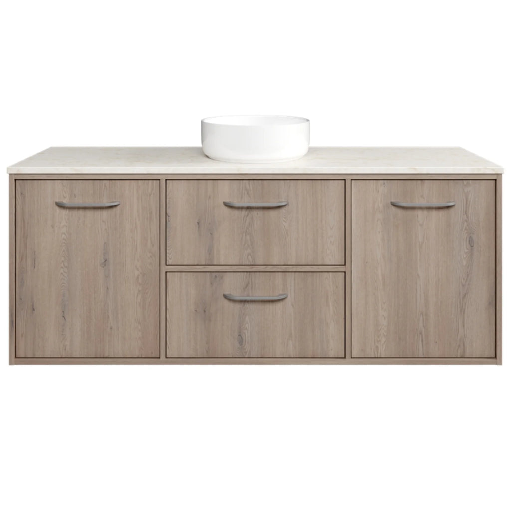 Timberline Takano Wall Hung Vanity with SilkSurface Top and Above Counter Basin