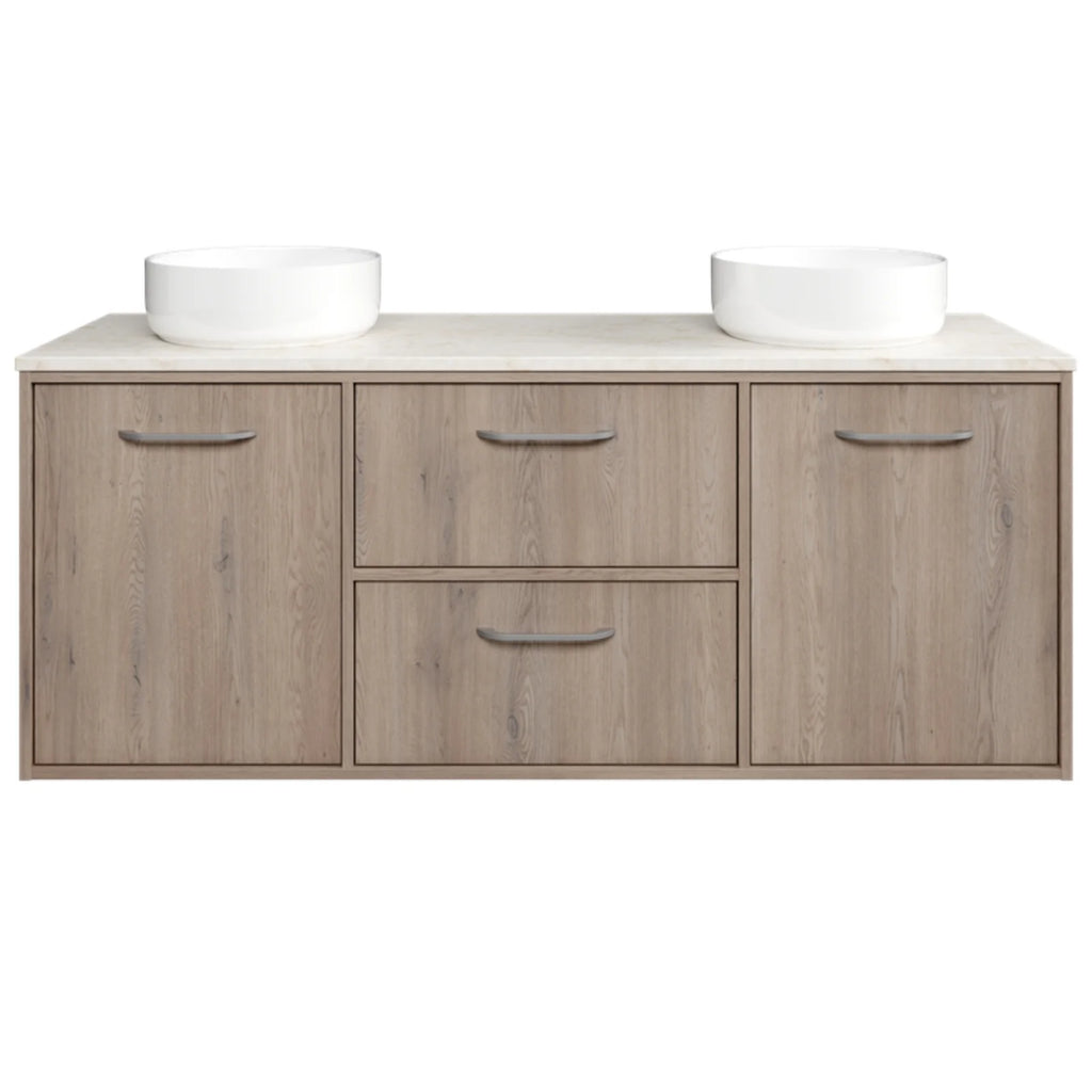 Timberline Takano Wall Hung Vanity with SilkSurface Top and Above Counter Basin