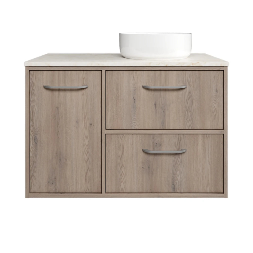 Timberline Takano Wall Hung Vanity with SilkSurface Top and Above Counter Basin