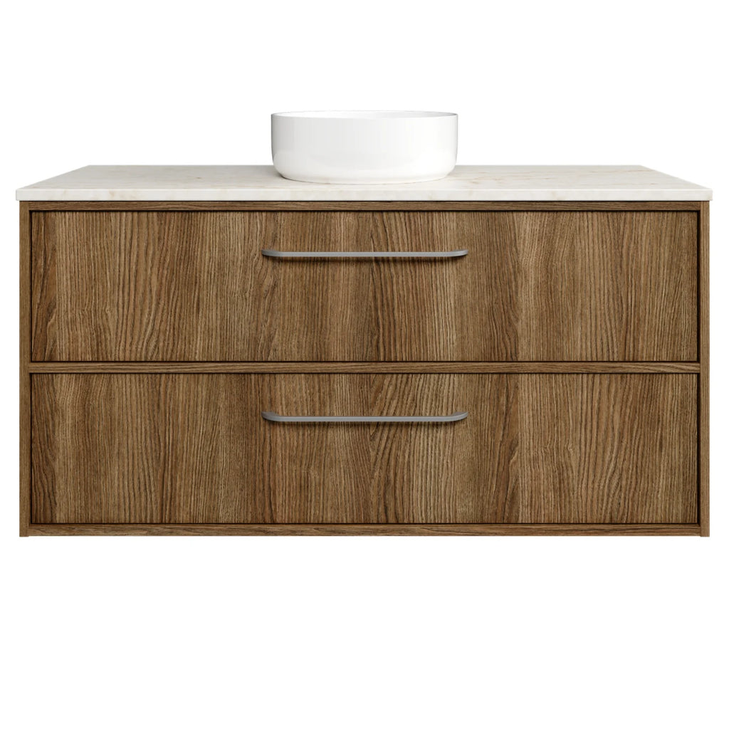 Timberline Taro Wall Hung Vanity with SilkSurface Top and Above Counter Basin