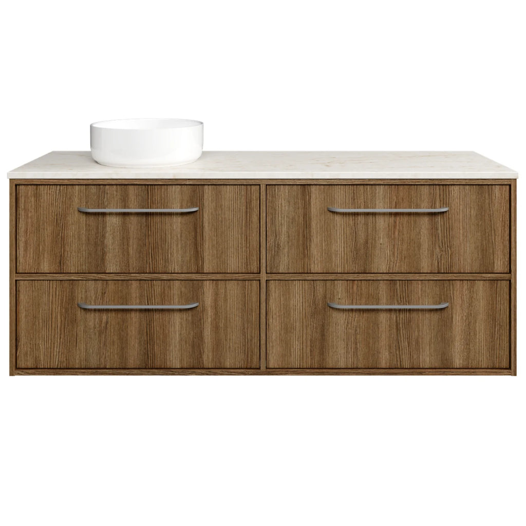 Timberline Taro Wall Hung Vanity with SilkSurface Top and Above Counter Basin